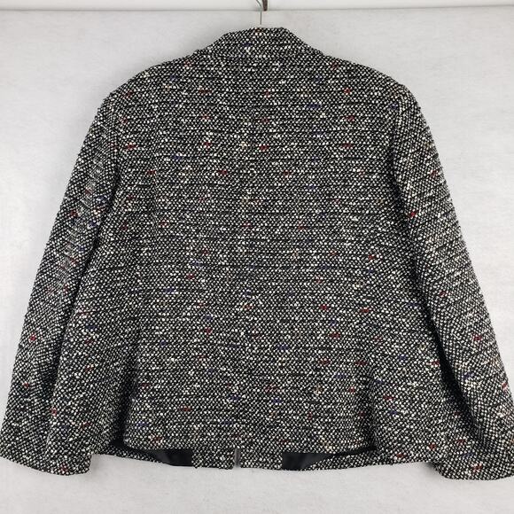 Lafayette 148 Womens 16 Boucle Tweed Blazer Jacket Black White Old Money Classic - Picture 10 of 10
